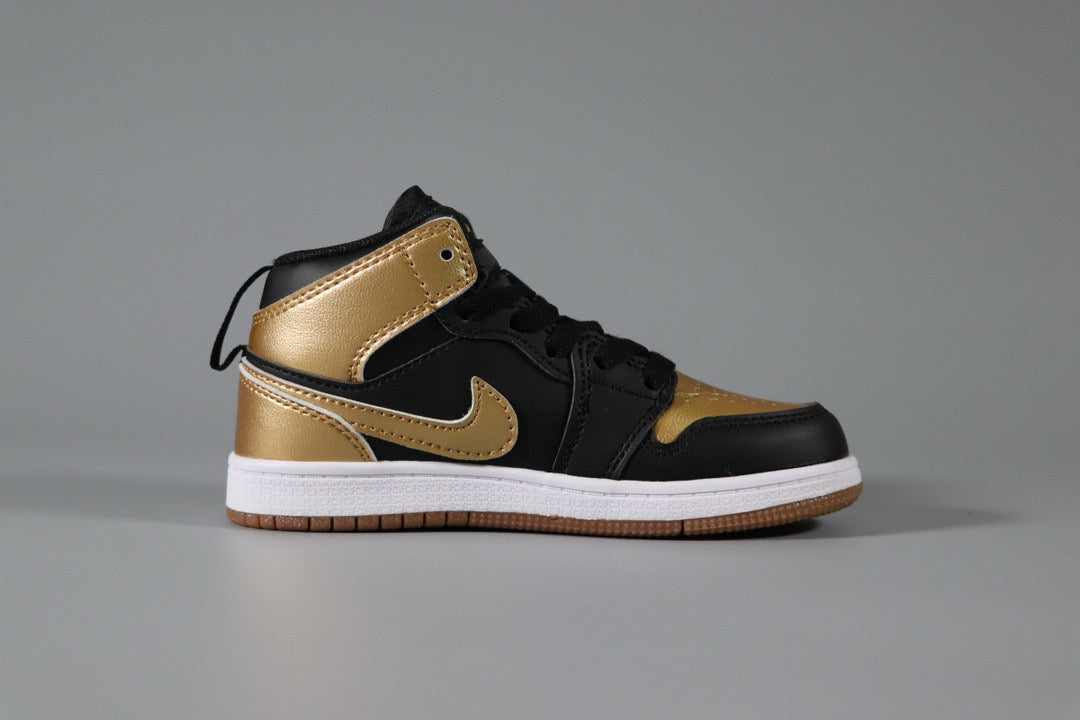 Air Jordan 1 Retro High OG 'Metallic Gold' Kids Sneakers - Stylish, Durable, Comfortable Footwear