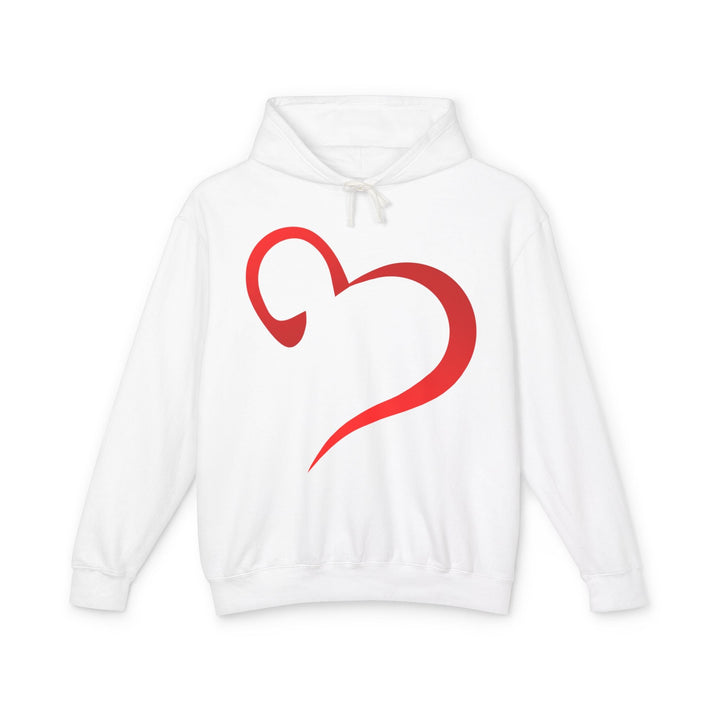 Heart Hoodie - Valentine's Day Unisex Lightweight Hooded Sweatshirt