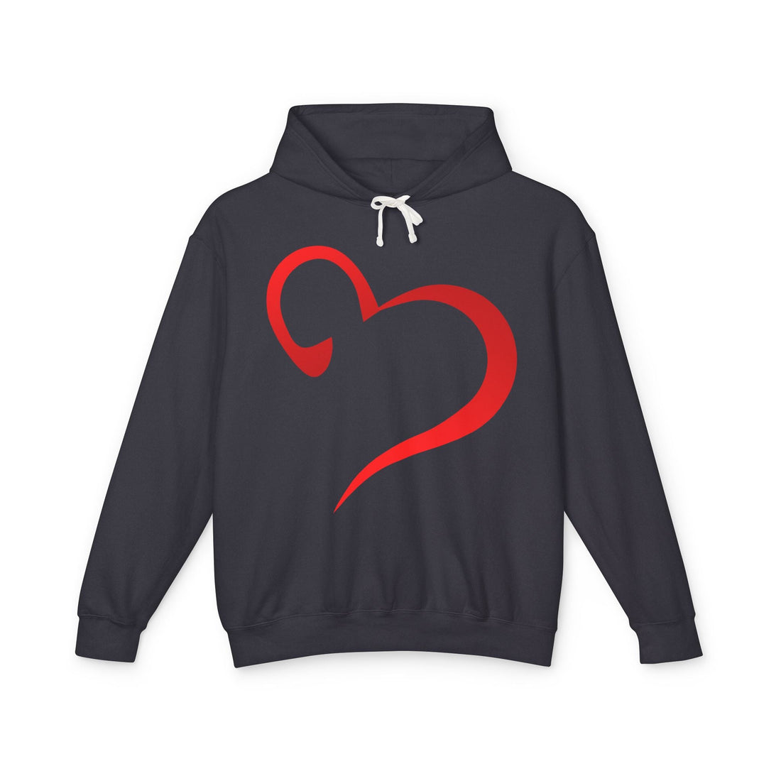 Heart Hoodie - Valentine's Day Unisex Lightweight Hooded Sweatshirt