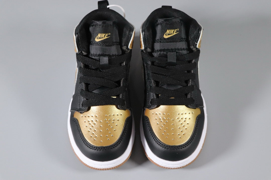 Air Jordan 1 Retro High OG 'Metallic Gold' Kids Sneakers - Stylish, Durable, Comfortable Footwear