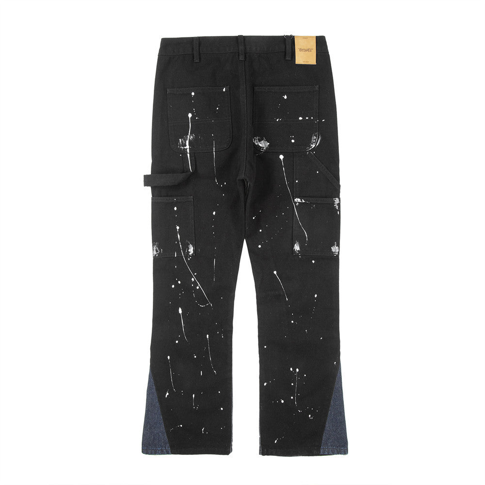 Painting Splash-ink Loose Jeans For Men