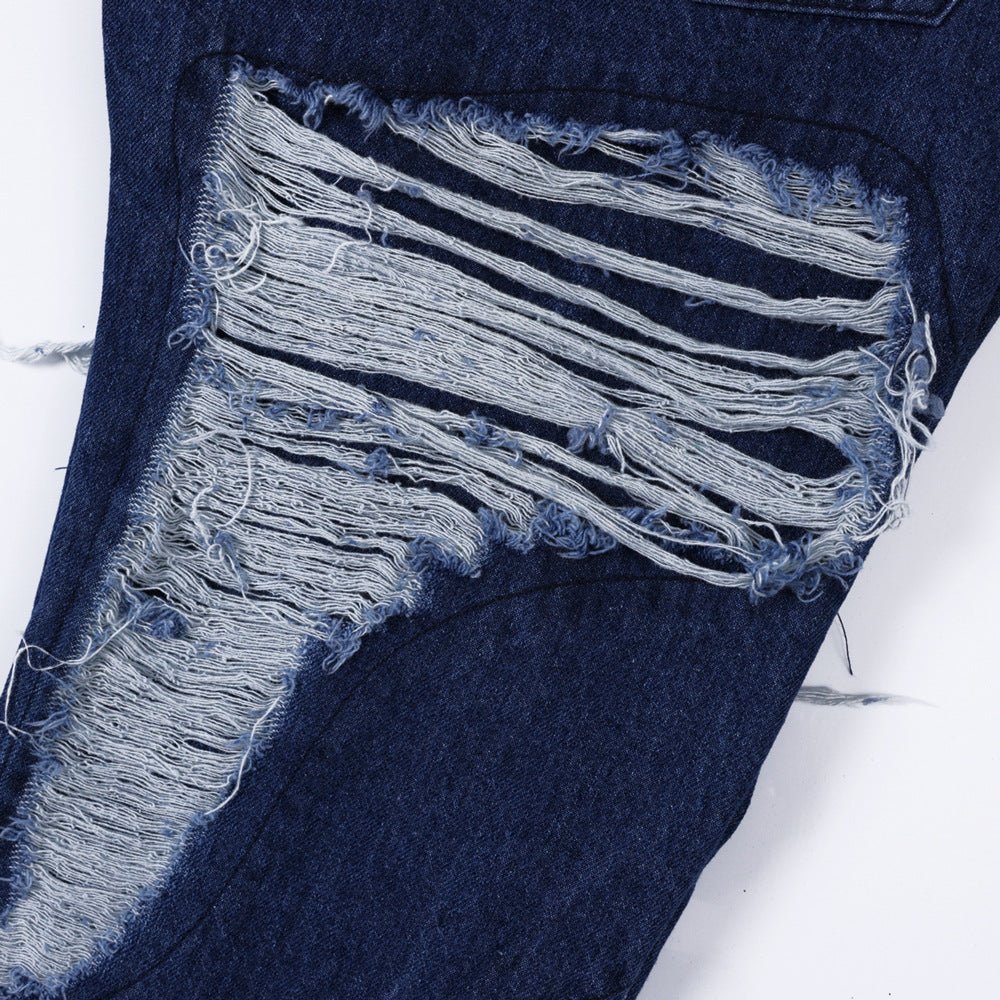 Fashion Men's Patchwork Patch Loose Jeans