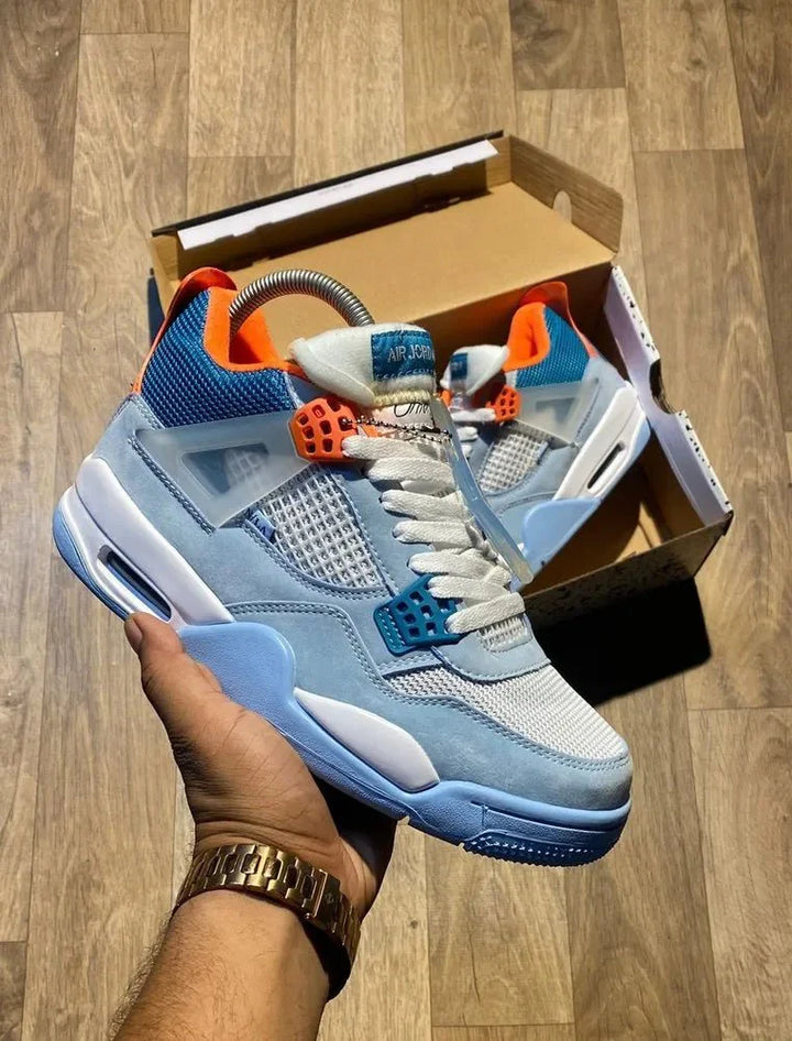 Blue Jordan Retro 4 X Union