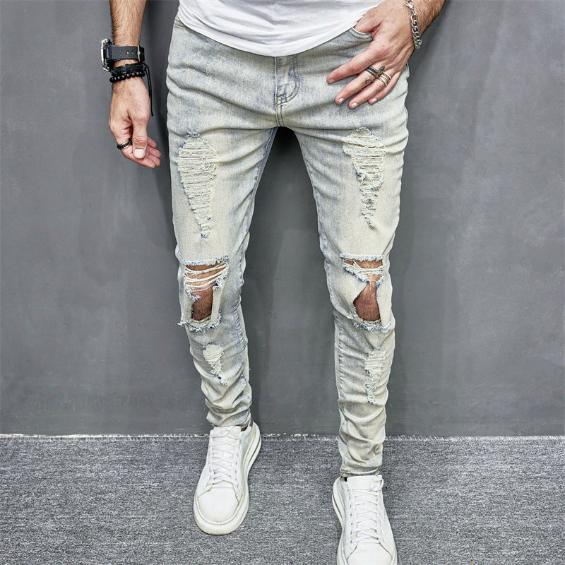 Men's Skinny Motorcycle Jeans - Skinny Motorcycle Jeans Men's Fashion