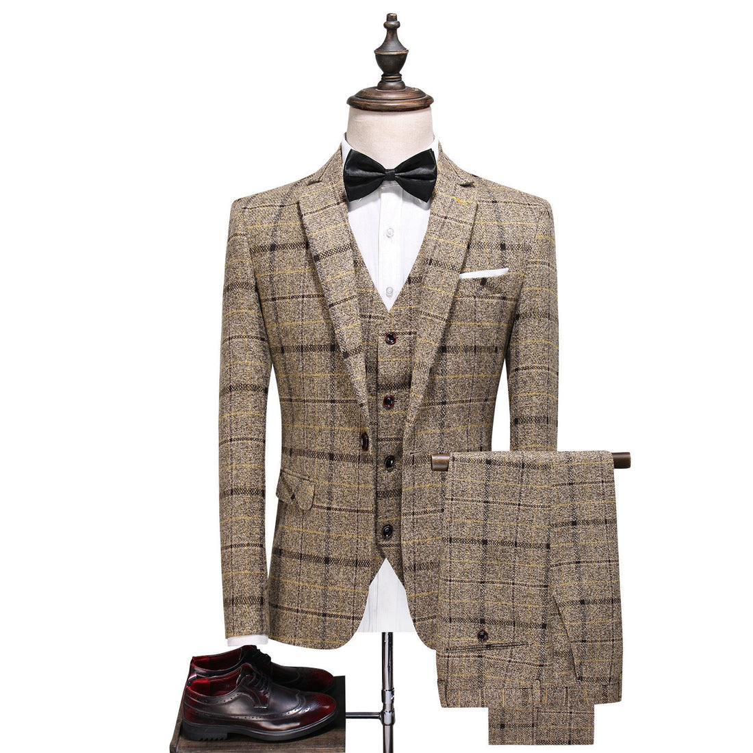 Men's Suit Three-piece Suit Korean Style Slim-fitting English Style Casual