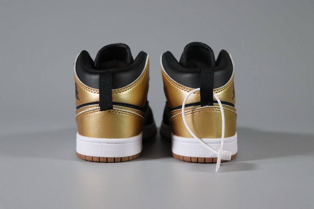 Air Jordan 1 Retro High OG 'Metallic Gold' Kids Sneakers - Stylish, Durable, Comfortable Footwear